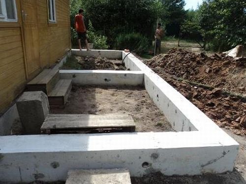 Делаем фундамент для крыльца